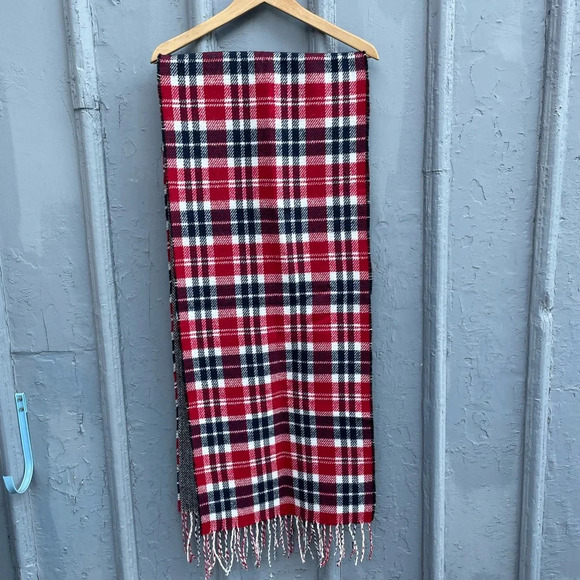 The Drake General Store Plaid/Herringbone Tassle Scarf, BNWT - Picture 6 of 9